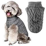 FWLWTWSS Hundepullover, Winter Warmer Hundepullover Kleine Hunde Rollkragen...