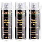 3x Stabilo Adapterschaum B2-500ml | Montageschaum | Bauschaum | PU Schaum | Füll- und...