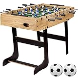 GAMES PLANET Tischfussball „Belfast“, klappbar, Farbe: Holzdekor hell, nahtlos...