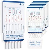 5 x Drogentest-Kits | Testet den Urin auf 6 Drogen | Ketamin, Kokain, Cannabis, Opiate,...