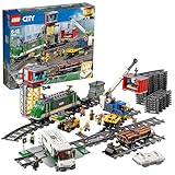 LEGO City Trains Güterzug - Zug Spielzeug, Gabelstapler, 32 Gleisstücke, Signalleuchten...