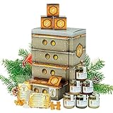 Honig Adventskalender in hochwertiger Bienenkasten-Optik – naturbelassener...