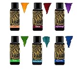 Diamine Füllfederhaltertinte 30ml - Farbkreis - 6 x Flaschen - Amber, Oxblood, Imperial...