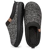 MERRIMAC Herren Slip-on Hausschuhe Bequem Memory-Schaum Rutschfest Innen Pantoffeln...