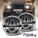 CO LIGHT 2PCS 7 Zoll LED Scheinwerfer, 12/24v 7'' Rund LED Frontscheinwerfer 120W 24000LM...