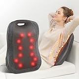 COMFIER Massagekissen, Shiatsu Rückenmassagegerät mit Wärme, tragbares Massagegerät,...