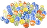 ARSUK Kleine Glasmurmeln - 40 Stück Murmeln 15mm, Glasmurmeln Schutz vor Beschädigungen...
