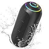 RIENOK Bluetooth Lautsprecher 35W Musikbox S4 Max mit Licht Wasserdicht IPX7 Lautsprecher...