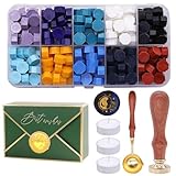 XIAOXIAOYU Wachs-Umschlag-Siegelstempel-Set, Feuerfarbe, Stempel, Löffel, Werkzeuge,...