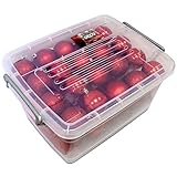 Multistore 2002 70 Stück Weihnachtsbaumkugeln inklusive Aufbewahrungsbox Rot...