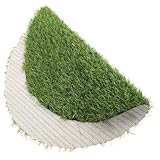 Ciieeo Runde Künstliche Grasmatte Wasserdichter und Waschbarer Kunstrasenteppich für...