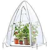 Ohuhu Gewächshaus Foliengewächshaus Überwinterungszelt für Winterschutz, PE...