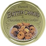 Danish Butter Cookies & Chocolate Chip Cookies, dänische Butterkekse, Gebäckmischung...