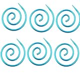 6 Stück Spiralkabel-Stricknadel, Metallkabelnadel, Stricknadelstopper, Rundstricknadeln,...