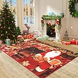 LOCHAS Weihnachtsteppich, 7,6 x 12,7 cm, für Wohnzimmer, Schlafzimmer, weich, flach,...