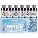 Hanolly Winter Ätherische Öle Set, 6 x 10ml Aroma Diffuser Öl Duftöle für...