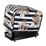 Toaster-Abdeckung für 2 Scheiben, marineblaue weiße Streifen,...