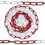 HAFIX Absperrkette Warnkette Zweifarbige rot-weiße Kette 5M. Warnkette 5mm...