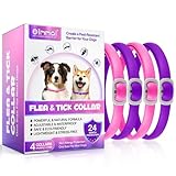 Zeckenhalsband für Hunde 4 Stück, Flohhalsband für Hunde, Verstellbar und Wasserdicht,...