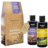 AllgäuQuelle® Saunaaufguss Set Bio Sauna Zubehör 2x100ml Sauna Aufgussmittel