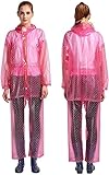 Regenponcho Regenmantel Erwachsener Kapuzen-Regenmantel Fahrrad-Poncho-Regenschutz for...