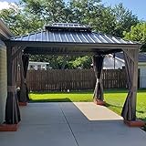 PURPLE LEAF Pavillon 3 x 3.65 m Wasserdicht Stabil Winterfest Gartenpavillon mit...