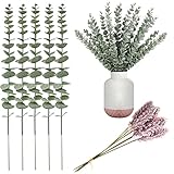 VAIAV Eukalyptus Künstlich Pflanzen Deko 24 Stück Eukalyptus Pflanze für...