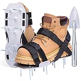 Ohuhu Metall Rasenlüfter Schuhe Nagelschuhe mit Klettverschluss Kostenlose...