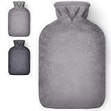 masringo - Wärmflasche mit Bezug - 1,8L Wärmeflasche mit flauschig weichem Bezug -...