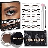 iMethod Augenbrauenstempel und Augenbrauenschablonen Set –...
