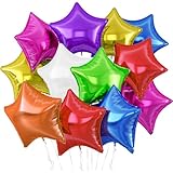 Mehrfarbige Stern Folienballons Bunt Helium, Luftballon Bunte Folie, 8 Farben,...