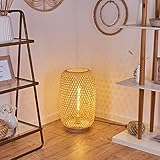Stehleuchte Batumi, Bodenlampe aus Bambus in Natur, Stehlampe im skandinavischen Design m....