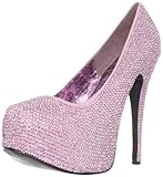 Pleaser Damen Teeze-06R/BPSA-IRIDRS Plateau-Pumpe, Pink (Baby Pink Satin-irid...