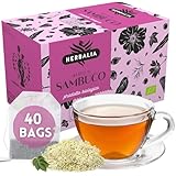 HERBALIA - Holunderblüten-Tee in Teebeuteln, Holunderblüten-Infusionsset mit 40...