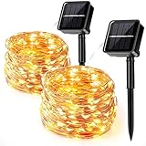Aisutha Solar Lichterkette Außen, 2x12M 120 LED Lichterkette Aussen, 8 Modi...