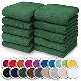 NatureMark 10er Pack Waschlappen | 100% Baumwolle | Frottier Seiflappen |...