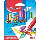 Maped M861011 - Wachsmalstifte Color Peps Wax, 12 Stück