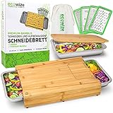 Ecowize 3in1 Schneidebrett mit Auffangschale Set - 8-teiliges Frankfurter Brett...