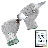 Twinzee Schnittschutzhandschuhe Premium - Hohes Schnittschutz E - Schnittfeste Handschuhe...
