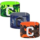 wangjiangda Kapitänsbinde Fußball Regenbogen 3 Stück Blau+Grün+Orange...