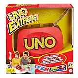 Mattel Games UNO Extreme, UNO Kartenspiel für die Familie, mit Kartenwerfer, Reisespiel...