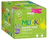 KREUL 2305 - Mucki Fingerfarben Set Wild Child, auf Wasserbasis, für Kinder ab...