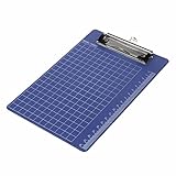 JYCCH Unterlage Klemmhalter Ordner Kunststoff Klemmbrett Blau Purpur fuer Papier A5