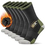 KEECOW Merino Wolle Wandersocken Herren & Damen 3 Paar, Thermo Fleece Socken...
