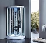 PureHaven Dampfdusche 95x95 cm mit LED-Sternenhimmel Regenfalldusche 6...
