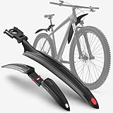 VELMIA Schutzblech Mountainbike I Set für vorne und hinten [passend für 24 bis 29 Zoll]...