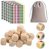 30 Stück Holzwürfel Blanko,20×20×20mm Blanko Würfel,Würfel Holz mit...