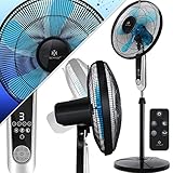 KESSER® - Standventilator mit Fernbedienung und Display Led - Timer leise...