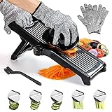 Labeol Gemüsehobel Mandolinenschneider 3 in 1 Professioneller Edelstahl Gurkenhobel...