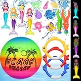 YOUYIKE 20 Stück Tauchspielzeug für Kinder, Unterwasser Tauchspielzeug Set, Tauchringe...